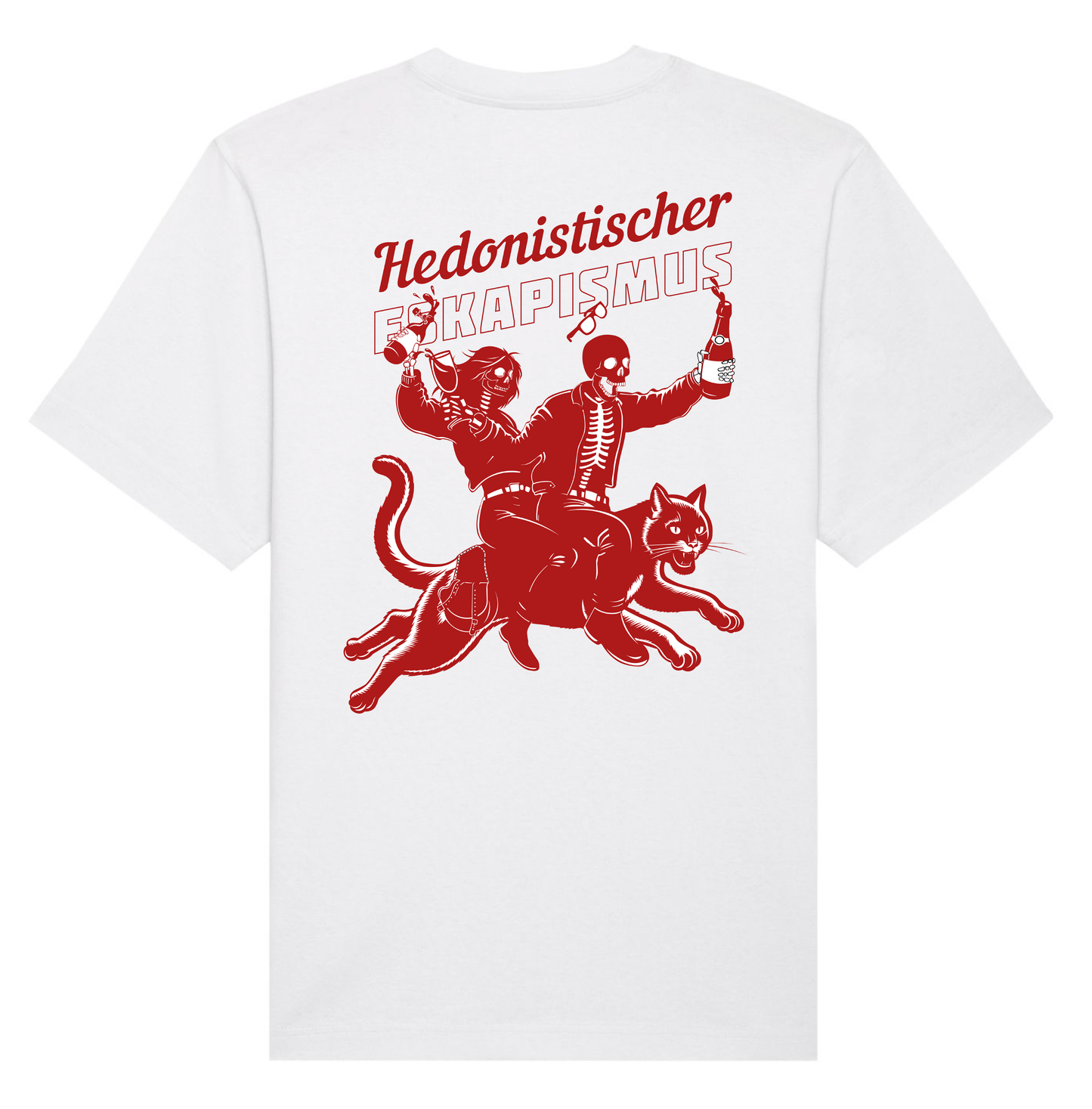 T-Shirt "Hedonistischer Eskapismus", weiß