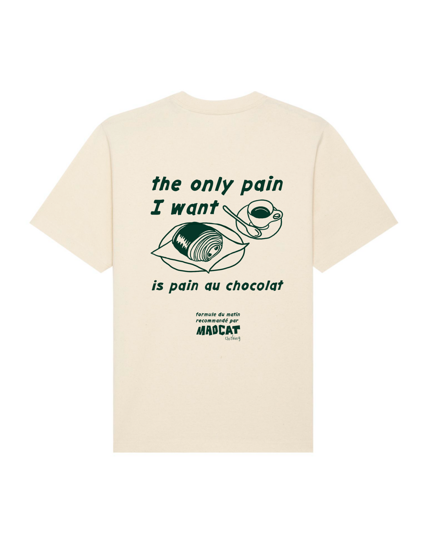 T-Shirt, "Pain au chocolat", sand